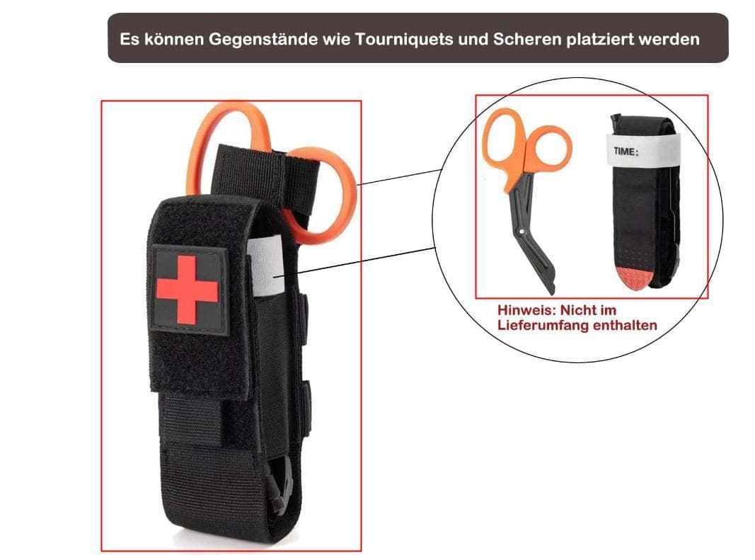 Hoyoo Outdoor Tactical Bag, EDC Shoulder Bag, Hemostatic Bag, Stent Bag, Molle Medical Scissors Bag, Storage Bag