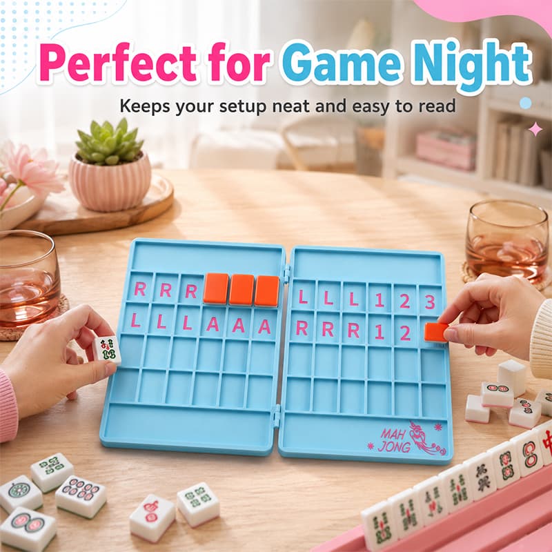 1PC Foldable American Mahjong Practice Board, Portable Tile Sequence Training Organizer With Letter Number Slots, 3D Printed Game Accessory