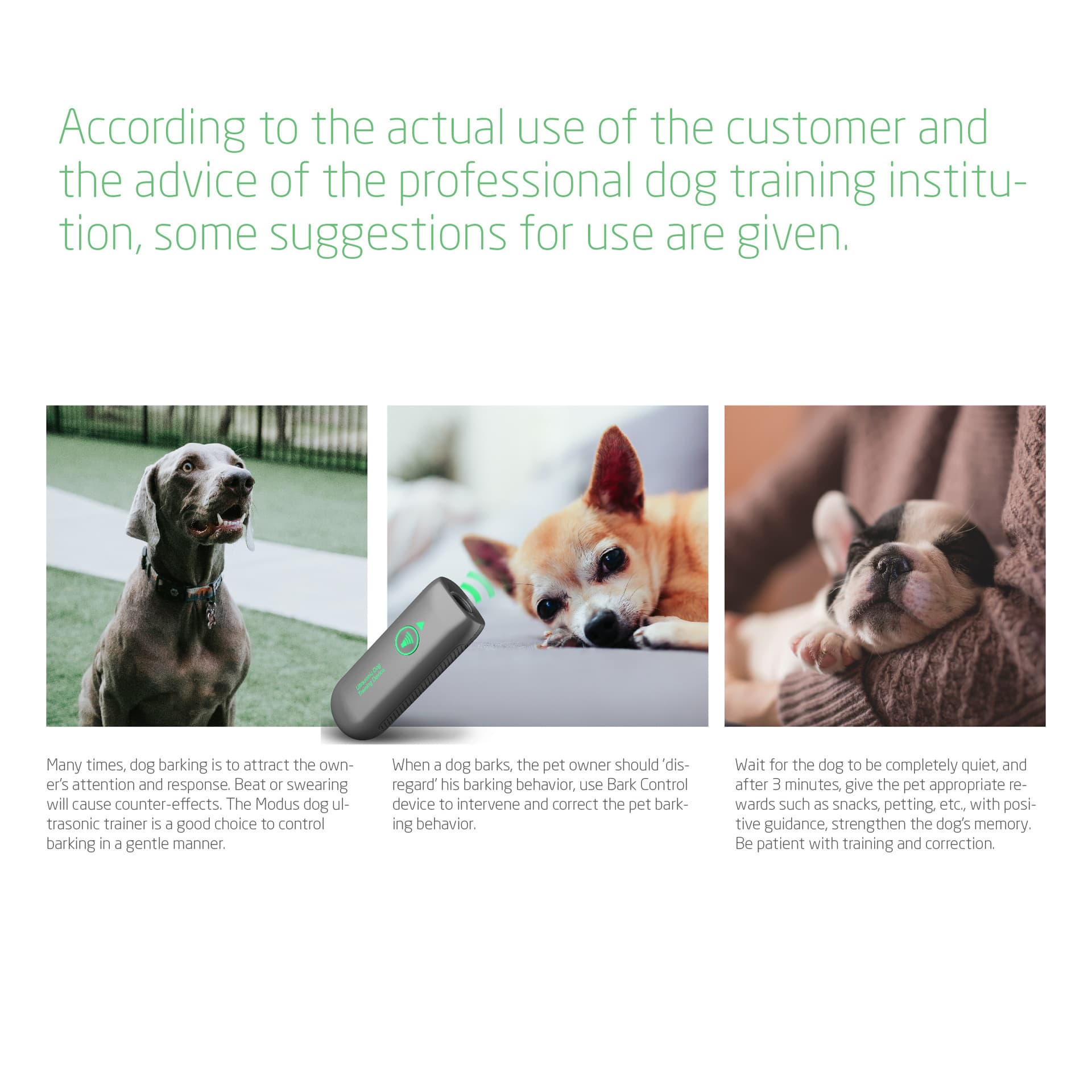 Portable Handheld Ultrasonic Anti-Bark Dog Training Repellent Device