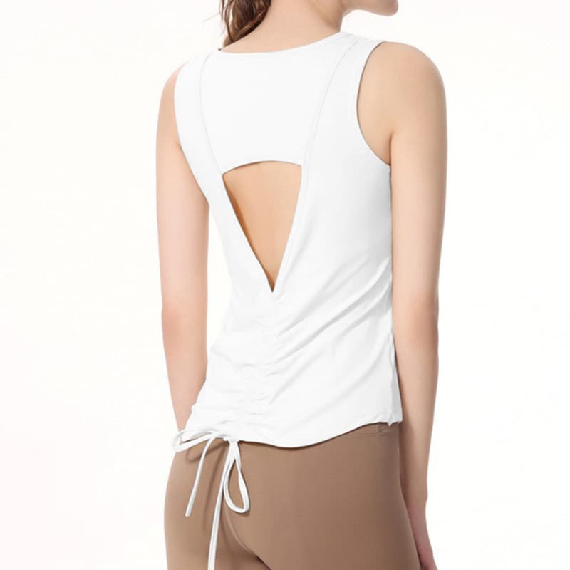 Training Running Drawstring Sleeveless Top