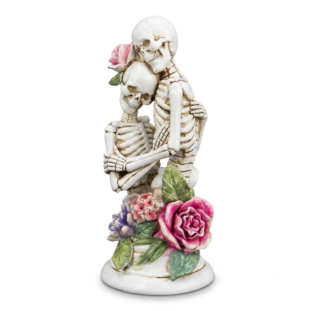 New Resin Skull Couple Figurines