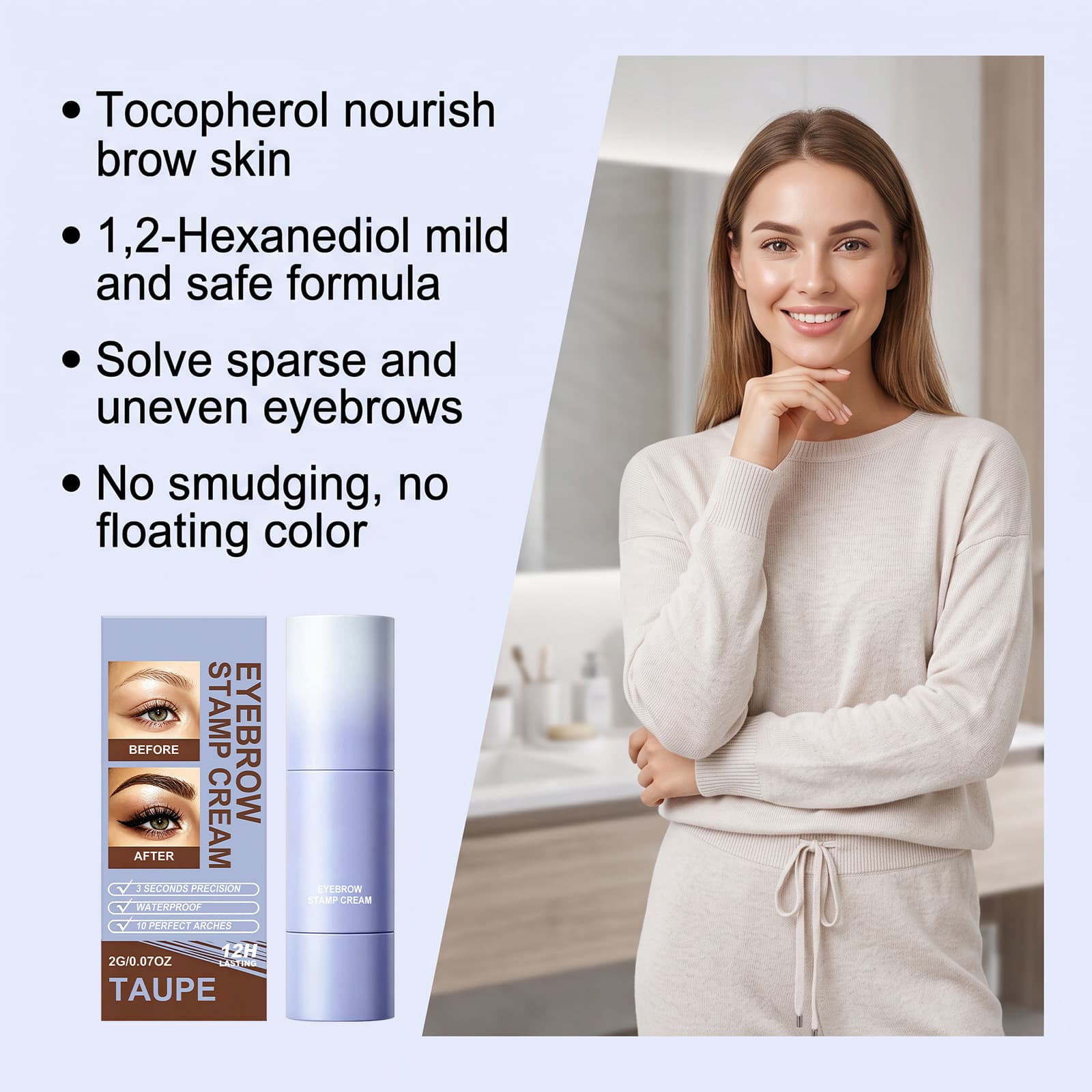 Taupe Eyebrow Pomade For Natural Filling