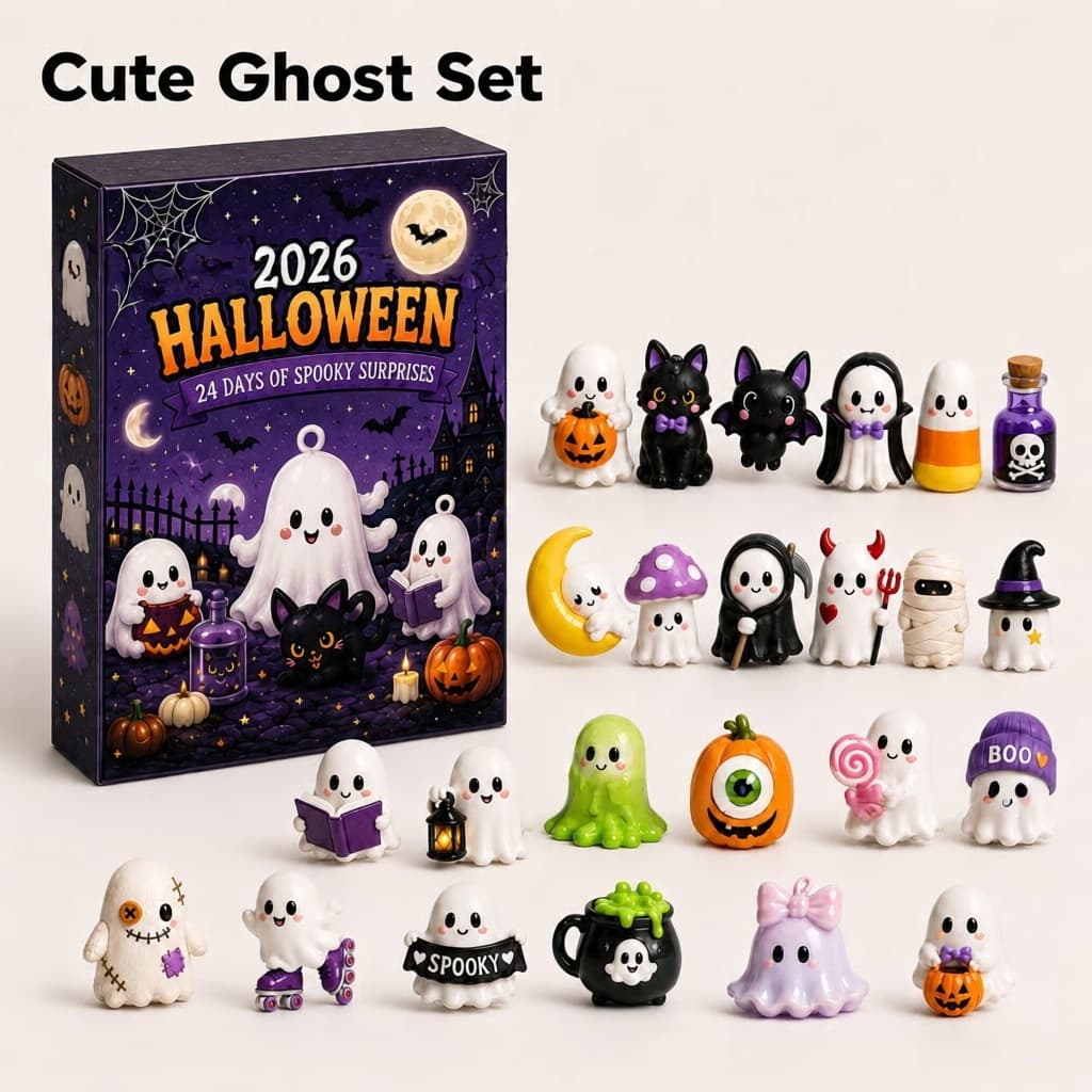 Halloween Countdown Calendar Toy Set