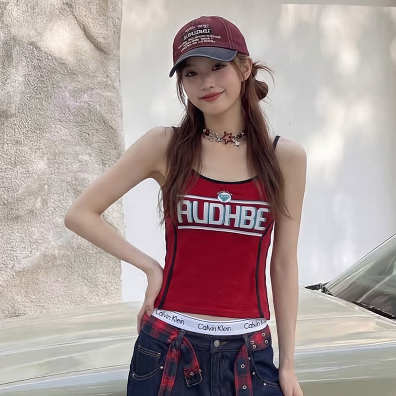 Spring Summer New Arrival Dopamine-Boosting Color-Block Camisole With Built-In Pads