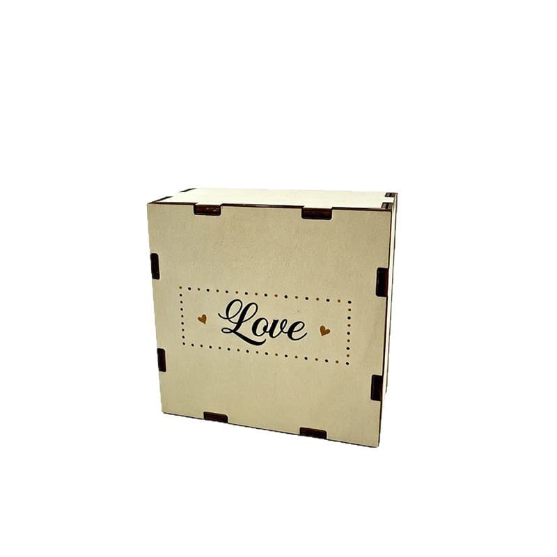 Wooden Photo Storage Box Flip Up Photo Album Box