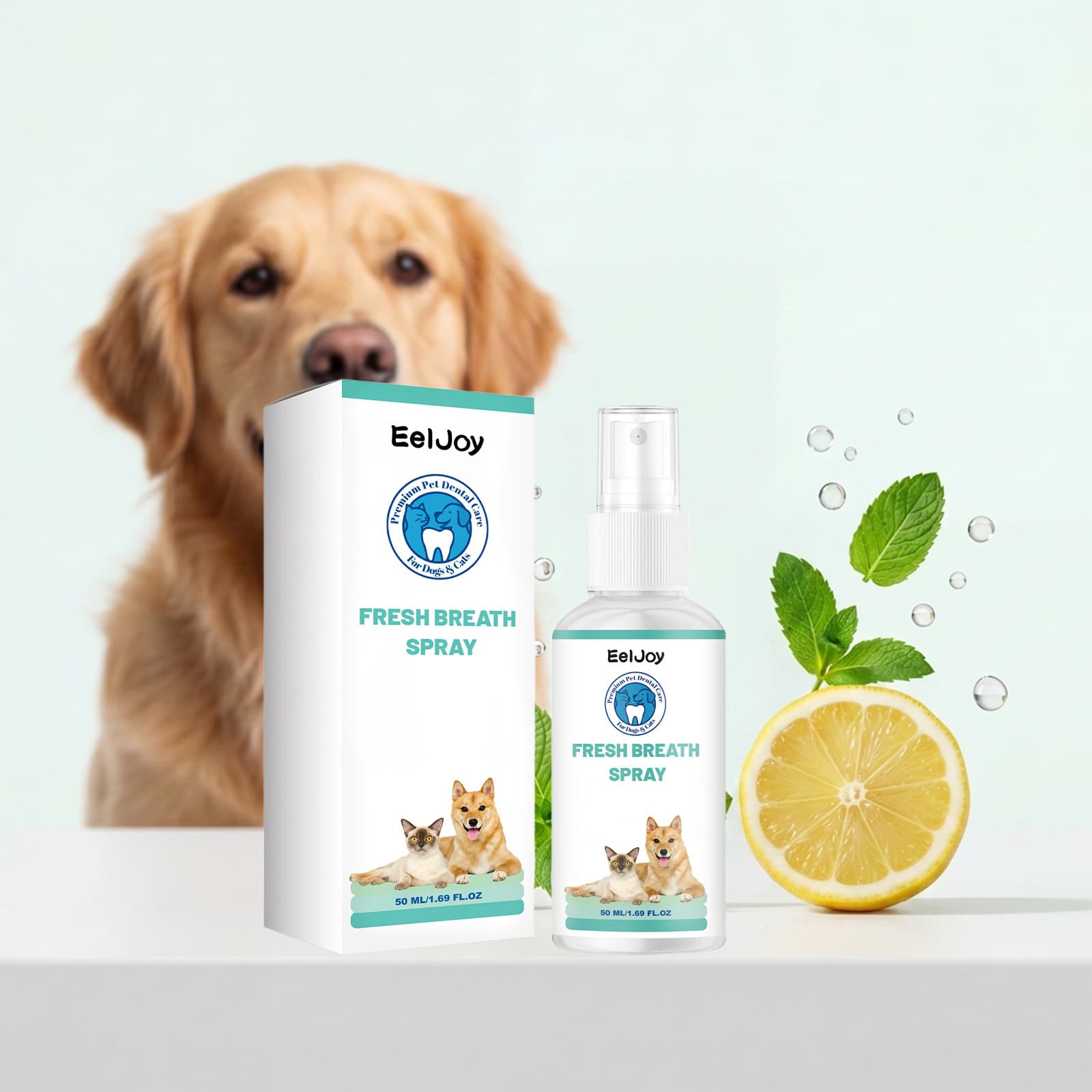 Eeljoy Pet Oral Care Spray Pet Daily Oral Cleaning And Freshening Breath Spray For Cats And Dogs