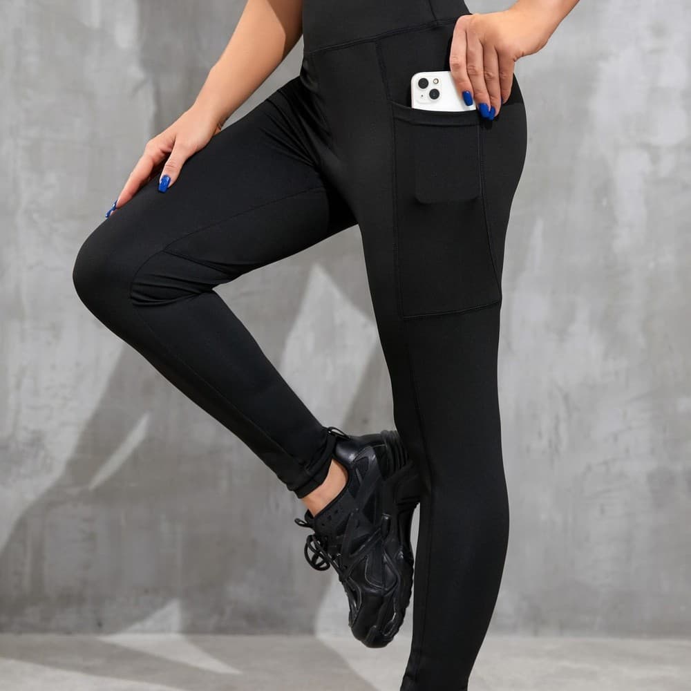 New European And American Style Cross-Border Pocket Butt-Lifting Fitness Leggings, Peach Butt Yoga Pants, High-Waisted Naked-Feel Sports Tights