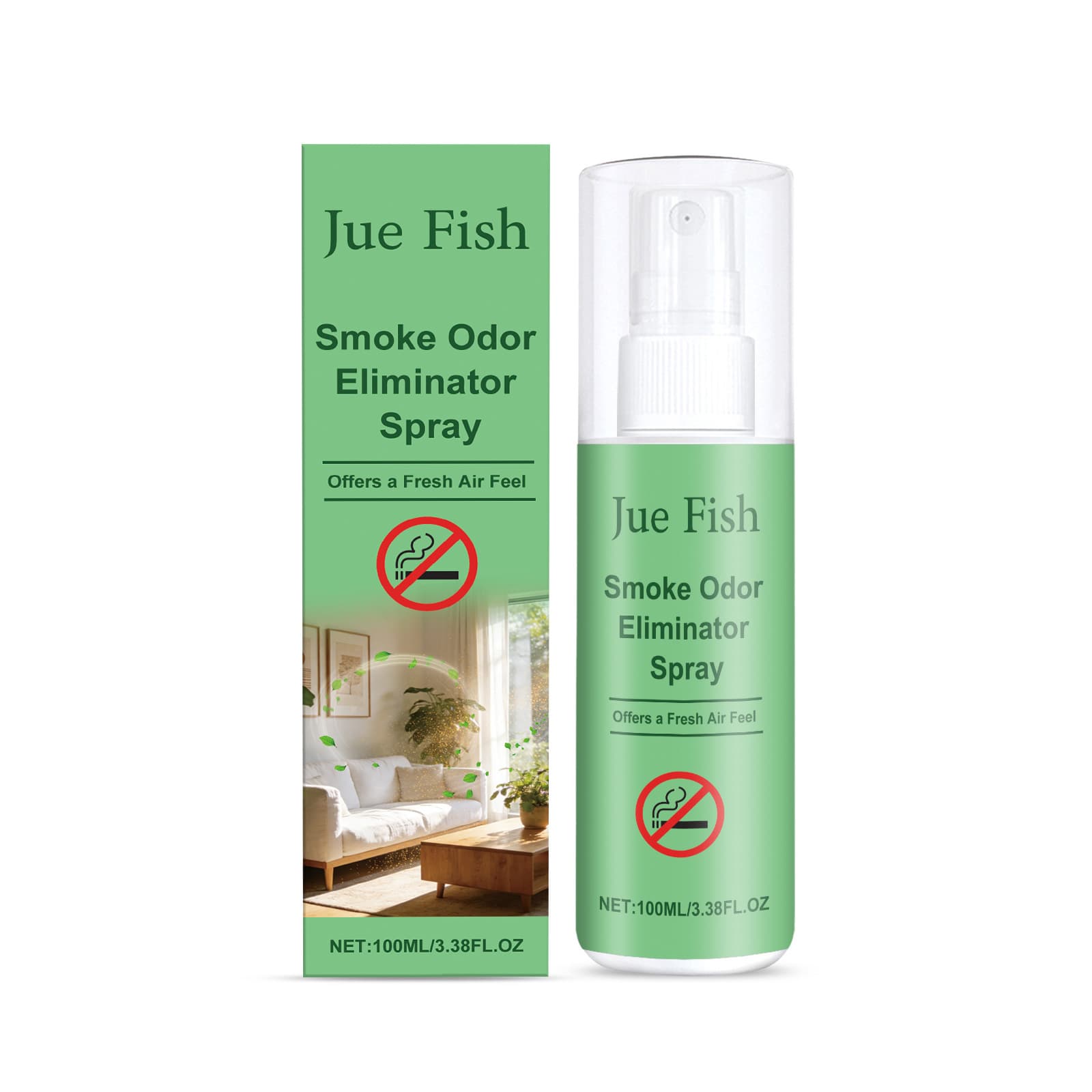 Jue Fish Air Freshener And Odor Eliminator For Rooms, Living Rooms, And Car Cabins - Convenient Spray To Eliminate Odors