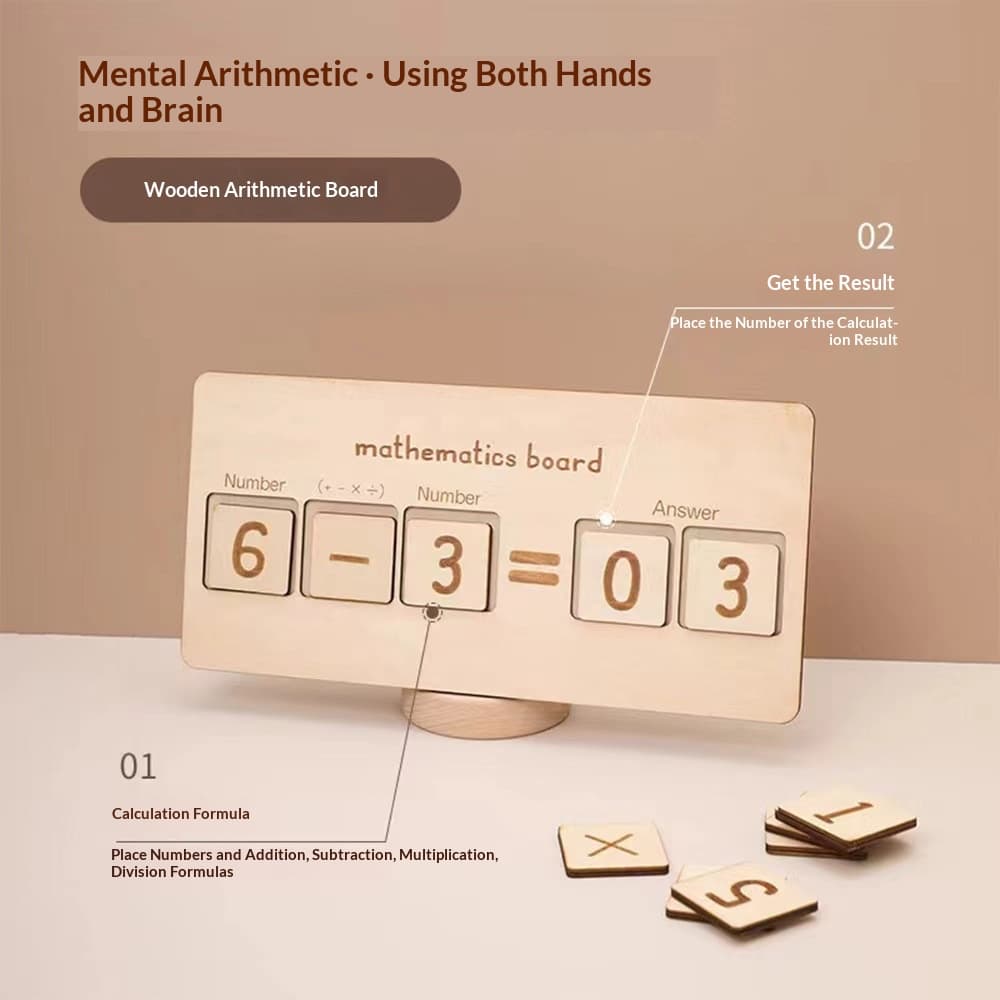 Abacus Puzzle Montessori Educational Toy For Young ChildrenEarlylearning Numeracy Game